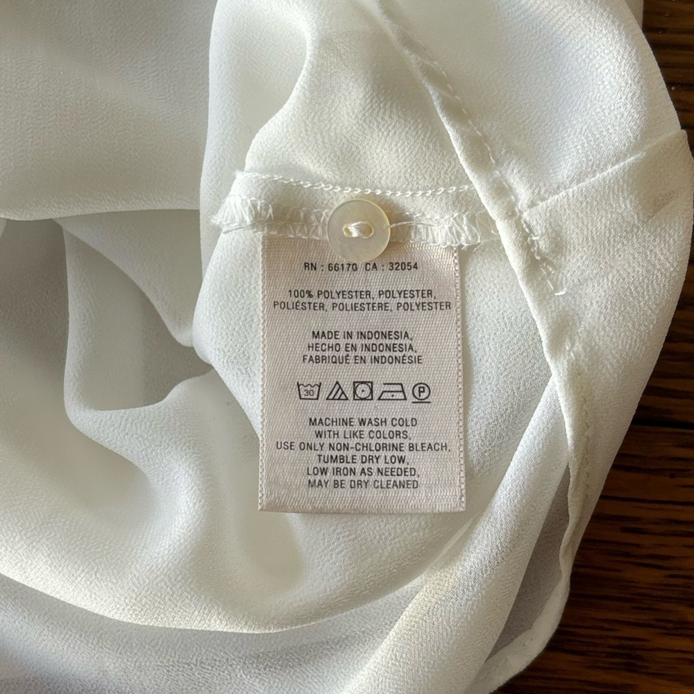 Anthropologie White Sheer Shirt - Picture 8 of 10